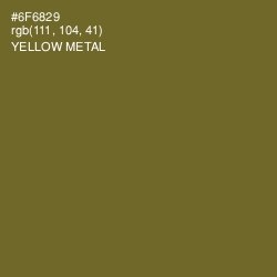 #6F6829 - Yellow Metal Color Image